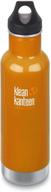 klean kanteen 20-ounce canyon orange insulated water bottle - double wall stainless steel with loop cap logo