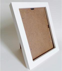 img 3 attached to 🖼️ ZXT-parts 5x7 Picture Frames: Versatile White Photo Frame for Wall or Tabletop Décor, Made with Solid Wood and Plastic Panel