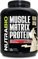 nutrabio 25g protein powder - whey isolate and micellar casein blend - fast & slow release - vanilla flavor - 5 lb, 72 servings logo