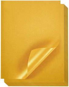 img 4 attached to 🌟 Shimmering Gold Metallic Cardstock Paper: Perfect for Card Making (8.5 x 11 In, 96 Sheets)