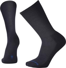 img 3 attached to 🧦 Performance Crew Socks - Medium Cushioned Smartwool Heathered Rib Socks for Men, made from Merino Wool