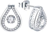 yl teardrop earrings sterling zirconia logo