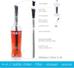 img 3 attached to Soireehome Tempour Deluxe Wine & Spirits Filter, Stopper, Aerator & Pourer