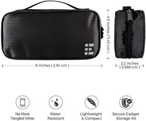 img 3 attached to 🔌 Black Cord, Cable, and Accessories Case - Zero Grid Electronics Travel Organizer