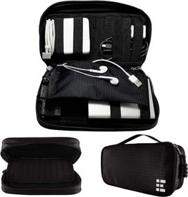 img 4 attached to 🔌 Black Cord, Cable, and Accessories Case - Zero Grid Electronics Travel Organizer