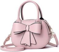 bowknot handbag leather shoulder top handle women's handbags & wallets logo