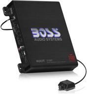 boss audio systems r1100m riot series car subwoofer amplifier - 1100w high output, monoblock, class a/b, 2/4 ohm stability, low/high level inputs, low pass crossover, mosfet power supply, stereo compatible logo
