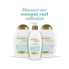 img 2 attached to 🥥 OGX Quenching Coconut Curls Frizz-Defying Curl Styling Milk, Nourishing Leave-In Hair Treatment with Coconut Oil, Citrus Oil & Honey, Paraben-Free and Sulfated-Surfactants Free, 6 fl oz