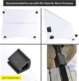 img 2 attached to 🏌️ Golf Cart Windshield Retaining Clips for EZGO, Club Car, Yamaha - Suitable for 1"x1" Tube Struts