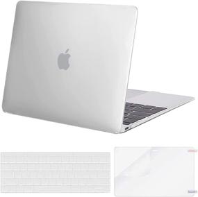 img 4 attached to 📦 MOSISO Frost Plastic Hard Shell Case & Keyboard Cover Skin & Screen Protector for MacBook 12 inch with Retina Display (Model A1534, Release 2017 2016 2015)