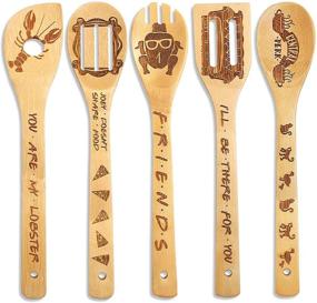 img 4 attached to Friends Wooden Spoons Set: Authentic Friends TV Show Merchandise for Cooking and Kitchen Decor - 5PCS Housewarming Gifts