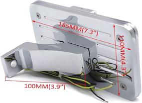 img 3 attached to 🏍️ Усовершенствованный КРОМ Side Mount кронштейн для номерного знака с LED-подсветкой для Kawasaki Ninja ZX & Suzuki GSXR 600/750/1000 Hayabusa & Katana TL1000 - HTTMT MT358-CD-LED