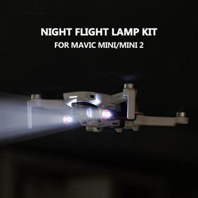img 2 attached to 🚁 TOMAT Mavic Mini 2 Night Flight Lights Kit - Enhancing DJI Mini 2/Mini SE/Mavic Mini Drone with LED Flashlight Lamp - Buy Drone Accessories Online