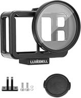 📷 luxebell aluminium alloy skeleton case for gopro hero 7 6 5 black camera with 52mm uv filter - solid & protective c500 updated version (black) logo