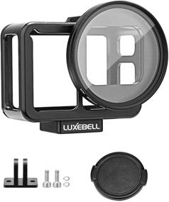 img 4 attached to 📷 Luxebell Aluminium Alloy Skeleton Case for Gopro Hero 7 6 5 Black Camera with 52mm Uv Filter - Solid & Protective C500 Updated Version (Black)