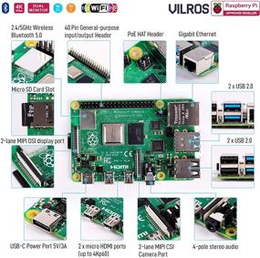 img 3 attached to 🖥️ Vilros Raspberry Pi 4 4GB Desktop Set – 8 Inch Screen & 10 Inch Wireless Keyboard/Touchpad Combo