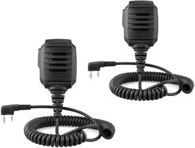 img 4 attached to Waterproof Shoulder Mic for Retevis & Baofeng Walkie Talkies - Compatible with BF-F8HP, UV-5R, H-777, RT19, RT21, RT22, RT27, RT-5R, and Arcshell AR-5 Two Way Radios (2 Pack)