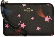👜 coach f58035 signature leather women's wristlet handbag and wallet in wristlets logo
