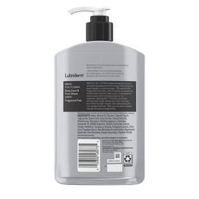 img 1 attached to Lubriderm Men's 3-In-1 Unscented Lotion with Soothing Aloe - Non-Greasy Face & Body Moisturizer, Fragrance-Free - 16 Oz