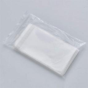 img 1 attached to 🍪 Premium Pack of 100 Crystal Clear 4 x 5-inch Resealable Cellophane Bags for Candy, Cookies, Cards, Gifts, and Crafts