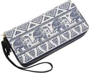 img 2 attached to 👜 Elephant Pattern Bohemian Handbag Women's Handbags with Wallet Compartment