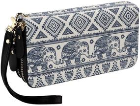 img 4 attached to 👜 Elephant Pattern Bohemian Handbag Women's Handbags with Wallet Compartment