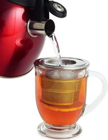 img 2 attached to 🍵 Norpro нержавеющая сталь Чайный Infuser с Drip Поймал - складной, 3,75 дюйма х 3 дюйма