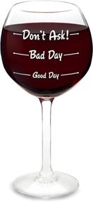 img 1 attached to 🍷 BigMouth Inc 'How Was Your Day?' Wine Glass: The Perfect Gift for Wine Enthusiasts and a Fun Novelty Addition to Your Collection