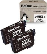 high-quality beone remanufactured ink cartridge: epson 200 xl 200xl t200 t200xl black 2-pack for wf-2540 wf-2530 wf-2520 xp-200 xp-410 printers logo