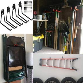 img 3 attached to Garage Storage Hooks Extended Organizer Industrial Hardware