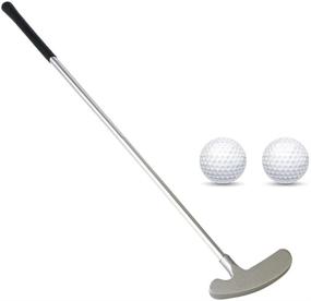 img 2 attached to 🏌️ Versatile Golf Putter Set for Men - Right/Left Handed, Indoor/Outdoor Training Putters - Ideal for Home Office and Green Mat Practice - Includes Golf Mini Kids Club and 2 Plastic Practice Balls