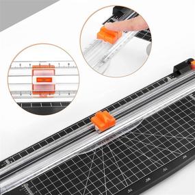 img 1 attached to POWERAXIS Paper Cutter: A4 Titanium Scrapbooking Tool with 3 PCS Blades, Automatic Security Safeguard, Side Ruler - Perfect for Craft Paper, Label, Photo, and Cardstock