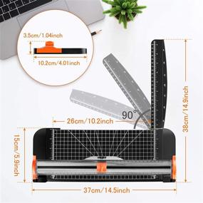 img 3 attached to POWERAXIS Paper Cutter: A4 Titanium Scrapbooking Tool with 3 PCS Blades, Automatic Security Safeguard, Side Ruler - Perfect for Craft Paper, Label, Photo, and Cardstock