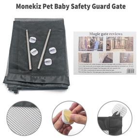 img 1 attached to 🐶 Monekiz Baby Gates for Stairs No Drilling: Portable Dog Fence Pet Gate, Indoor/Outdoor Safety Gate, Retractable Stair Gates for Kids or Pets