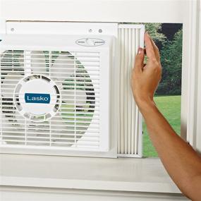 img 2 attached to Lasko Twin Electric Window Fan with Reverse Functionality, EA