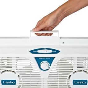 img 3 attached to Lasko Twin Electric Window Fan with Reverse Functionality, EA