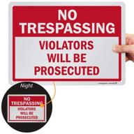 smartsign trespassing violators prosecuted reflective logo