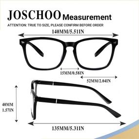 img 3 attached to 👓 JOSCHOO 4 Pack Reading Glasses: Blue Light Blocking Readers for Women and Men with Spring Hinge - Ideal for Computer Reading