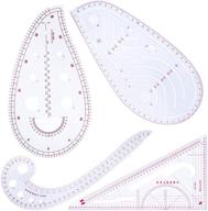 🧵 miusie fashion design pattern tools - 4 style soft sewing pattern supplies - practical design ruler kit for pattern design, needlework, and embroidery logo