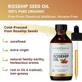 img 1 attached to 🌹 Organic Rosehip Seed Oil - Cold Pressed & Unrefined Facial Oil for Anti-Aging, Moisturizing - Effective for Fine Lines, Wrinkles, Acne Scars - 100% Pure - Face, Hair & Skin Care (4 oz)