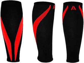 img 2 attached to 🏋️ Calf Compression Sleeves: Attain Fitness Graduated Compression for Shin Splints & Performance, Spiral Compression for Improved Recovery and Blood Flow - One Pair