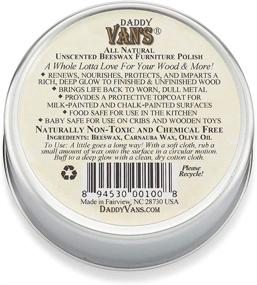 img 1 attached to 🐝 Daddy Van's Unscented Beeswax Furniture Polish: Non-Toxic, Odorless Wood Wax for Nourishing Furniture, Antiques, Cabinets, and Butcher Block