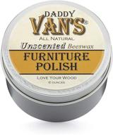 🐝 daddy van's unscented beeswax furniture polish: non-toxic, odorless wood wax for nourishing furniture, antiques, cabinets, and butcher block logo