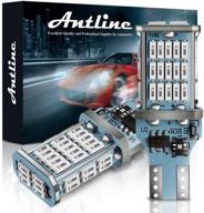 🔴 antline t15 w16w led bulb red - 48-smd 1300 lumens - car backup reverse stop light bulbs (pack of 2) logo