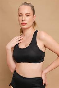 img 2 attached to Hypoallergenic Latex-Free Sports Bra for Active Women by Athletican