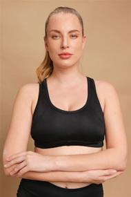 img 1 attached to Hypoallergenic Latex-Free Sports Bra for Active Women by Athletican