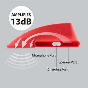 img 1 attached to 📱 Красный костяной звуковой стенд для iPhone: усилитель звука, док-станция для динамика и держатель для прямой трансляции для iPhone 12, 12 Pro, 11, 11 Pro Max, XR, XS Max, 8, 7, 6 Plus (Большой)