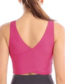 img 4 attached to Sweelivin Longline Seamless Strappy Workout Women's Clothing