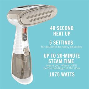 img 2 attached to 👕 Conair Turbo Extreme Steam Handheld Fabric Steamer - White/Champagne, One Size