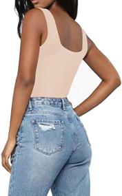 img 1 attached to BelleLovin Women's Sleeveless Scoop Neck Bodysuit Jumpsuits: Stay Comfy & Stylish All Day Long!